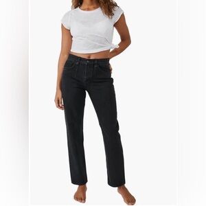 We the Free A New Day High Waist Black Straight Leg Nonstretch Jeans • Size 29